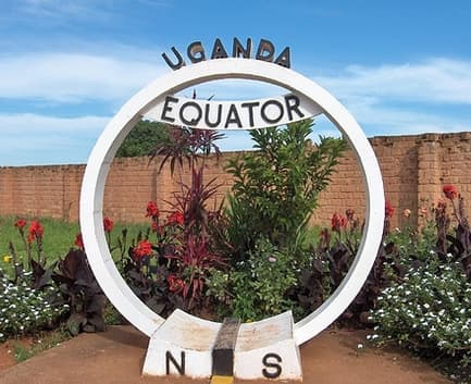 Äquatorlinie in Uganda
